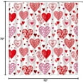 thumbnail image 4 of Valentine''s Day Shower Curtain Red Pink Sweet Heart Romantic Love for Lover Couple Weeding Festival Bathroom Decor Fabric Curtain with Hooks, 4 of 4