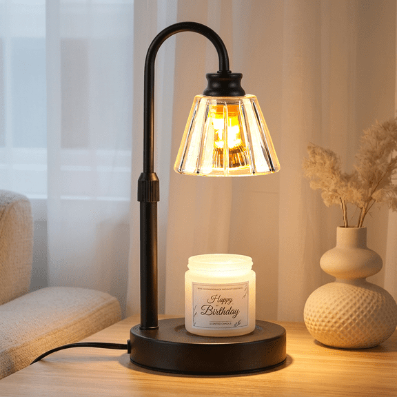 LAFAYTTE Adjustable Height Candle Warmer Lamp with Dimmable Light and Programmable Timer - A Stylish and Thoughtful Present for Multiple Sizes of Jar Candles