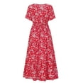 thumbnail image 3 of Yesfashion Maternity Women's Short Sleeve V Neck Casual Dress Baby Shower Party Maternity Dress, 3 of 9