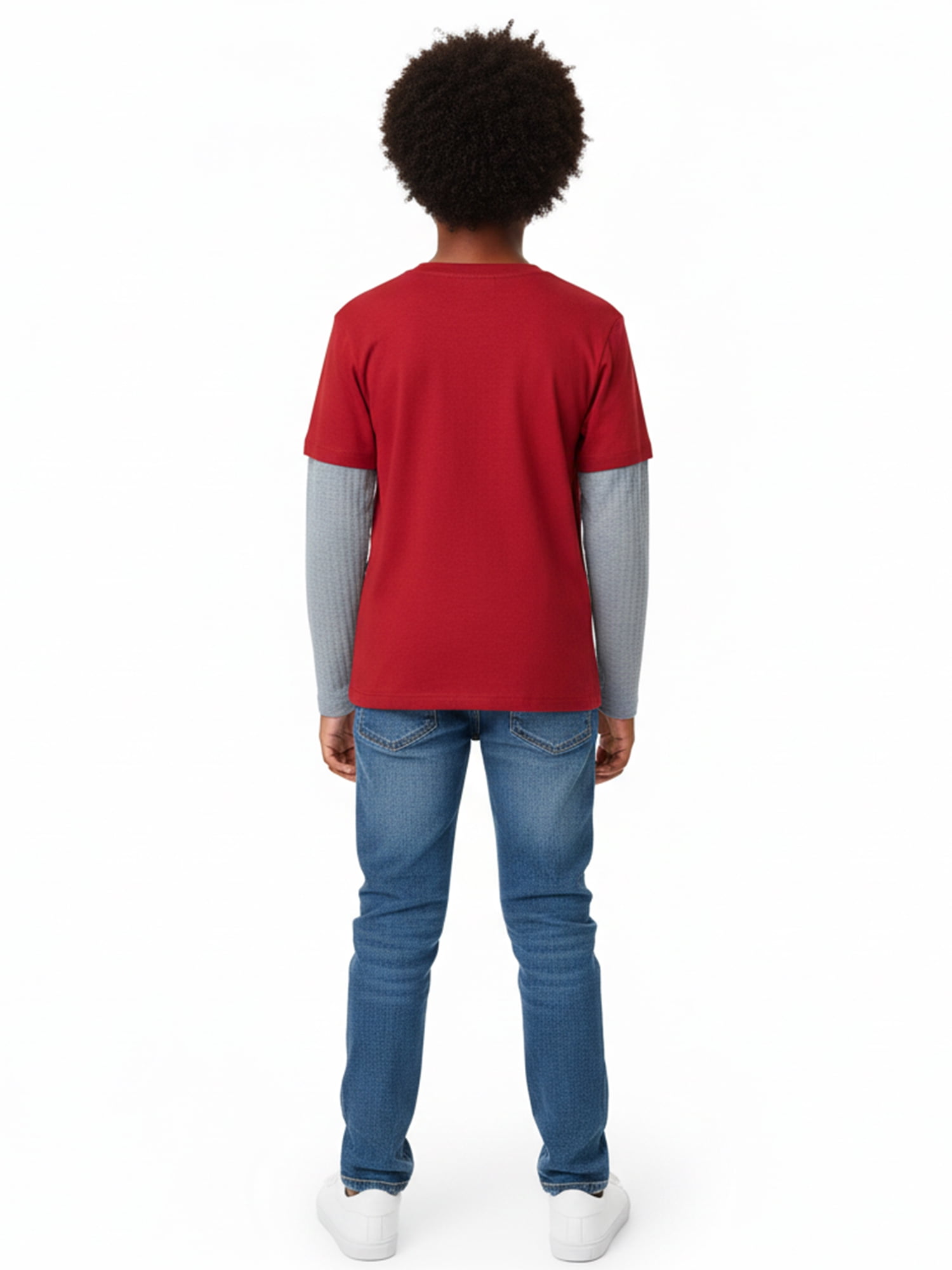 Spider-Man, Boys' Graphic Waffle Knit Long Sleeve 2Fer, Sizes 4-18
