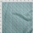 thumbnail image 4 of oneOone Viscose Chiffon Aqua Blue Fabric Asian Suzani Fabric For Sewing Printed Craft Fabric By The Yard 42 Inch Wide, 4 of 5