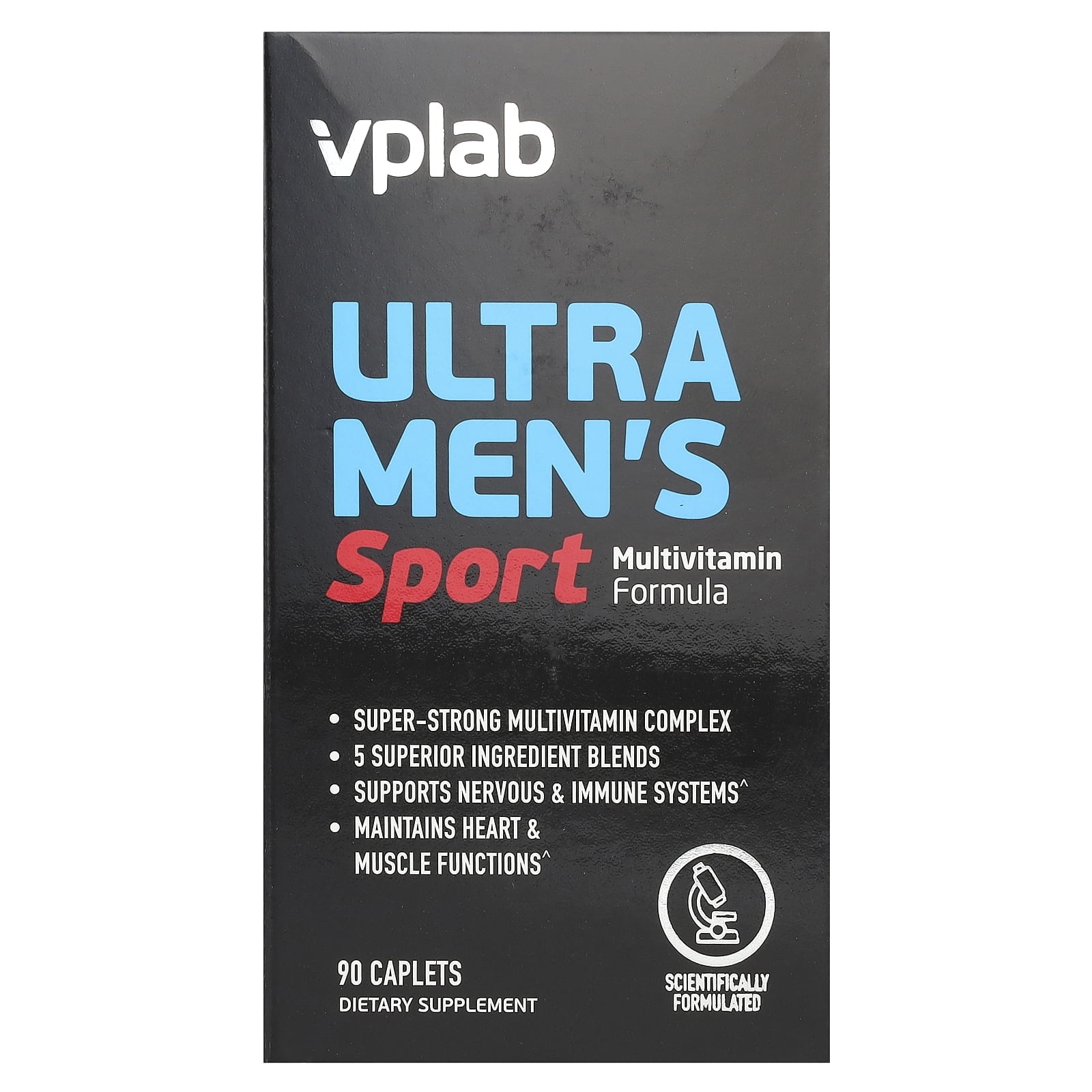 VPLab Men's Ultra Sport Multivitamin, 90 Caplets - Comprehensive Nutrient Support