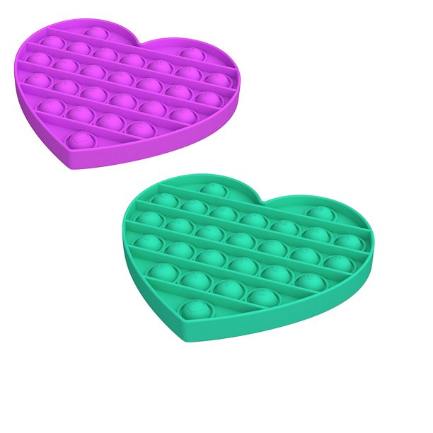 Transer 2pc Heart Shape Push Pop Pop Bubble Sensory Fidget Toys Stress Reliever Silicone Squeeze Sensory Toy With Special Needs Walmart Com Walmart Com
