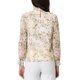 thumbnail image 3 of INSPIRAR CHIC Blusa de Trabajo Floral con Pliegues y Volantes, Cuello Alto, Manga Larga, XL Blanca, 3 of 5