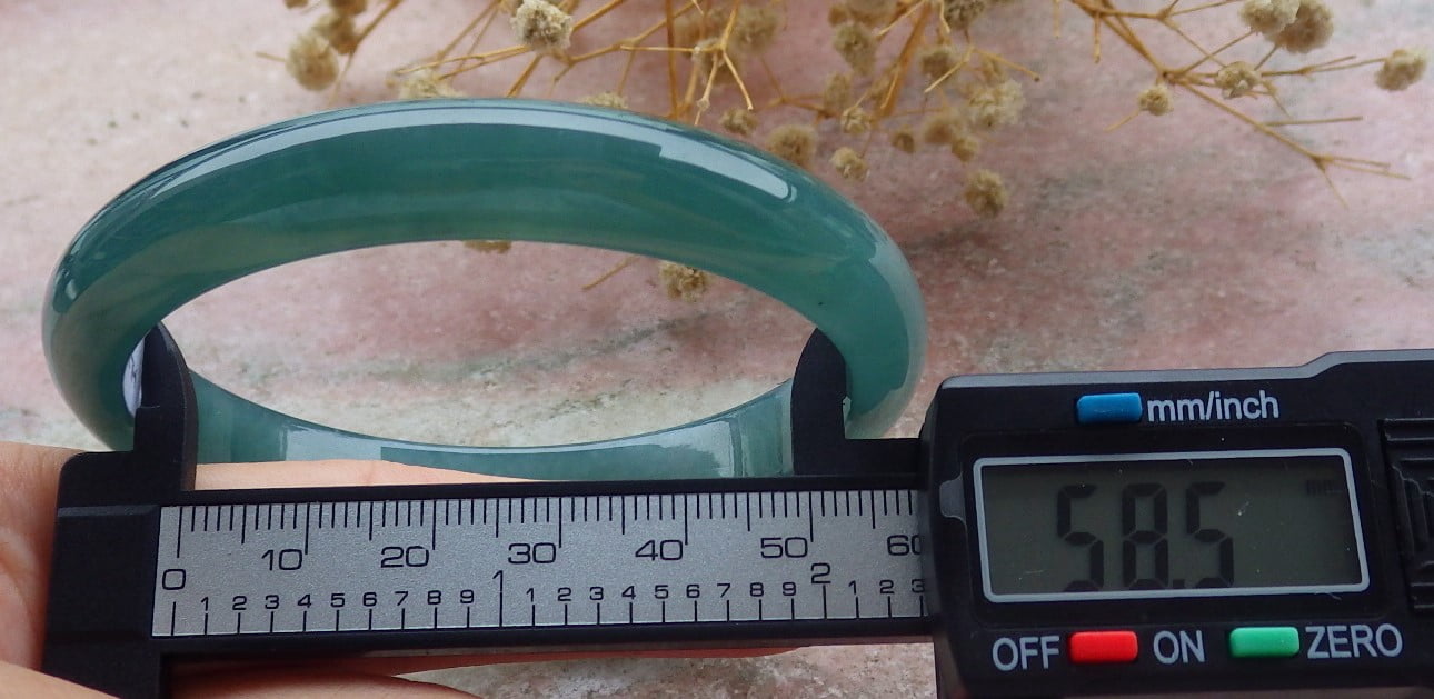 Icy Green Natural A JADE Jadeite Bangle Bracelet 58 mm 680013 TN
