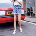 thumbnail image 2 of Falda corta de mezclilla para mujer, moda de verano 2020, faldas, pantalones vaqueros cortos de cintura alta, pantalones vaqueros de S-XXL con botones para mujer, 2 of 5