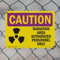 thumbnail image 5 of (2 Pack) Authorized Personnel Only OSHA Caution Radiation Sign 18 Inch X 12 Inch Plastic Sign, Weather Resistant, UV Protected for Workplace, Business, and Construction Site, Made in, 5 of 8
