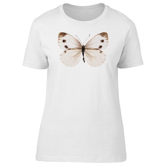 Beautiful Small White Butterfly T-Shirt Women -Image by Shutterstock, Female Medium