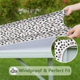 thumbnail image 6 of White Cow Black Dot Pattern Square Fitted Tablecloth with Elastic Edge,Square Table Cover,Washable Elastic Table Cover for Home Kitchen Party Decor 34"x34", 6 of 6