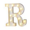 thumbnail image 2 of Virtual Warehouse Plastic White Letter Lamp Decorative Lamp Warm White Light 2xAA Not Included Letter R, 2 of 8
