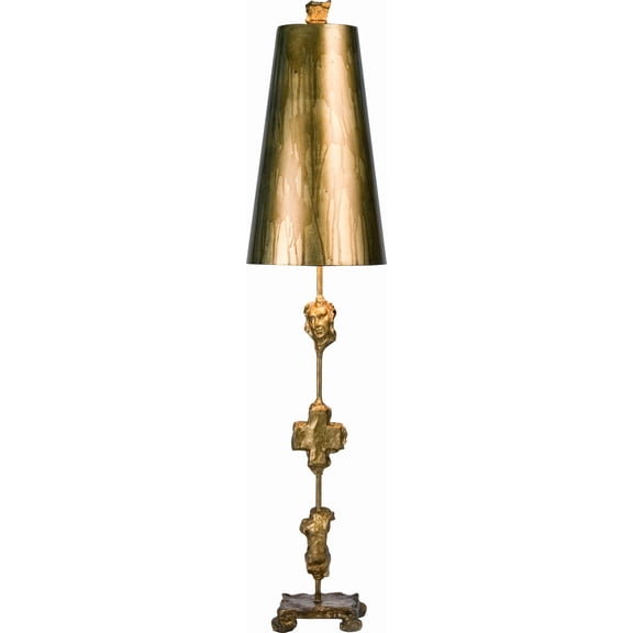 Bowery Hill Modern Transitional Resin Table Lamp in Gold Leaf