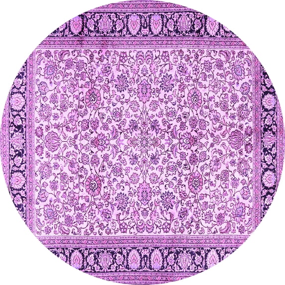 Ahgly Company Indoor Round Persian Purple Traditional Area Rugs, 6' Round