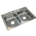thumbnail image 3 of Transolid 33'' L x 22'' W Double Basin Drop-in Kitchen Sink, 3 of 6