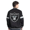 thumbnail image 2 of Men's-Starter  Black Las Vegas Raiders Scout Full-Snap Varsity Jacket, 2 of 2