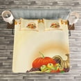 thumbnail image 3 of Ambesonne Harvest Quilted Bedspread Set 3 Pcs, Maple Tree Frame Rustic, Queen Size, Multicolor, 3 of 3