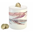 thumbnail image 1 of Turtle Piggy Bank, Hand Painted Watercolor Art of 2 Turtles Pastel Underwater Theme, Ceramic Coin Bank Money Box for Cash Saving, 3.6" X 3.2", Pink Fuchsia Purple, by Ambesonne, 1 of 4