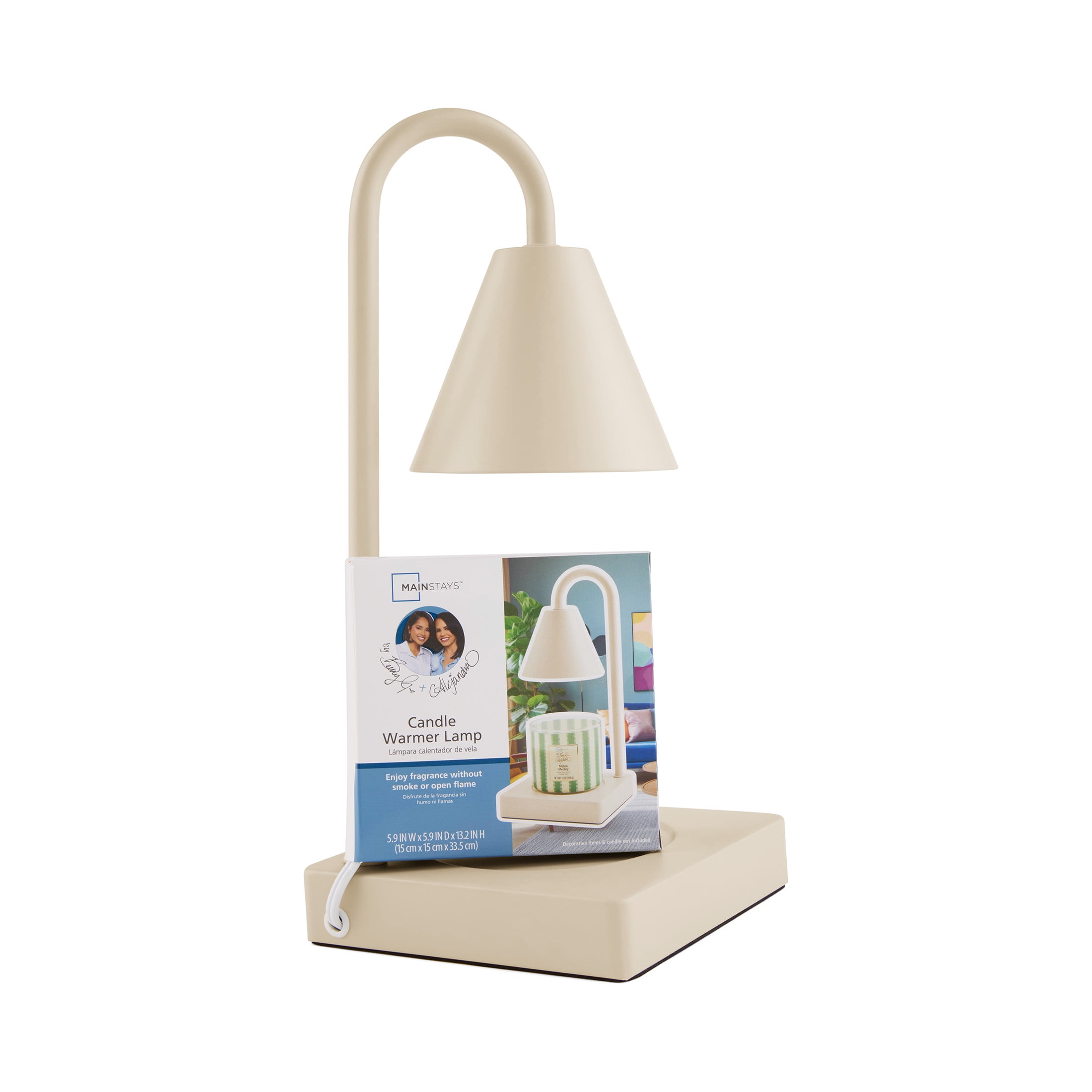Mainstays Candle Warmer Lamp, Beige - Safe Fragrance Solution