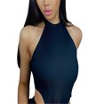 thumbnail image 4 of xiaxaixu Combishort d'Été Sans Manches pour Femmes, Bandage Extensible, 4 of 6
