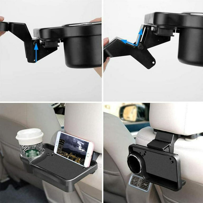 Car Backseat Eating Tray Adjustable Auto Seat Bottle Food Organizer Car  Headrest Laptop Phone Holding Tray Auto drink coffe tray - AliExpress