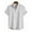 White, variant on Men's Fashion Casual Lapel Cotton and Linen Short Sleeve Printed Shirt