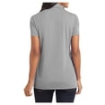 thumbnail image 2 of Yellow Rooster Women's Cotton Touch Performance Polo T-Shirt Frost Grey L, 2 of 6