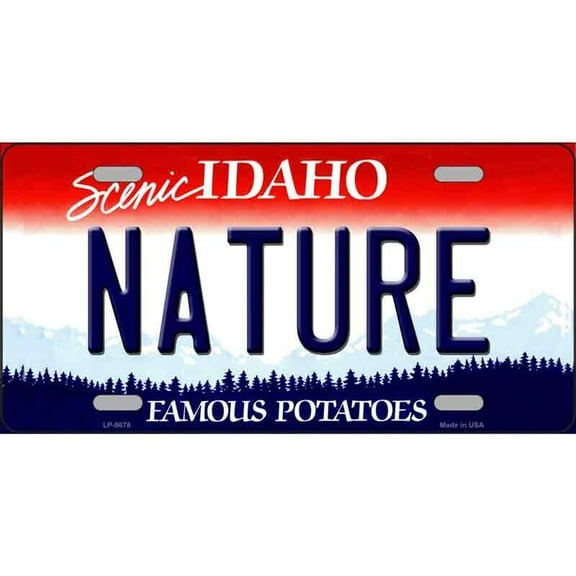 Aluminum (12 inch x 6 inch) Nature Idaho License Plate Metal Sign Plaque Art Car Truck Wall Home Decor
