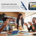 thumbnail image 4 of LAICAIW iPhone 11 Case, Phone Case iPhone 11, Slim Silicone Protective Kickstand Ring Holder Soft Rubber Hybrid Hard Bumper Shockproof Protection with Car Mount Girl Women Boy Men Cover, Blue Design, 4 of 7