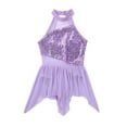 thumbnail image 3 of iEFiEL Kids Girls Sleeveless Sequins Leotard Dress for Lyrical Modern Contemporary Ballroom Dance, 3 of 7