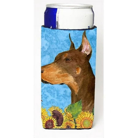 

Doberman In Summer Flowers Michelob Ultra bottle sleeves For Slim Cans - 12 Oz.