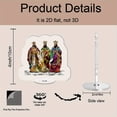 thumbnail image 2 of Rotating acrylic ornament featuring Three Kings stained glass design rich colors clear patterns with diamond embellishments and complex structure on a white background, 2 of 7