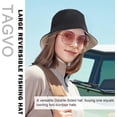 thumbnail image 4 of Vetpw Fishing Hat, Fishing Hat Large Bucket Hat Cotton Reversible Sun Hat Summer Hat Bucket Hat for Men and Women, XL, 4 of 7