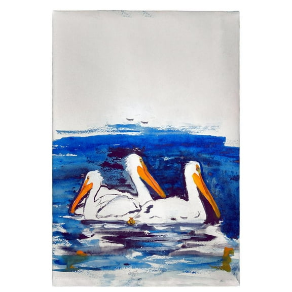 Betsy Drake Interiors Three Pelicans Guest Towel