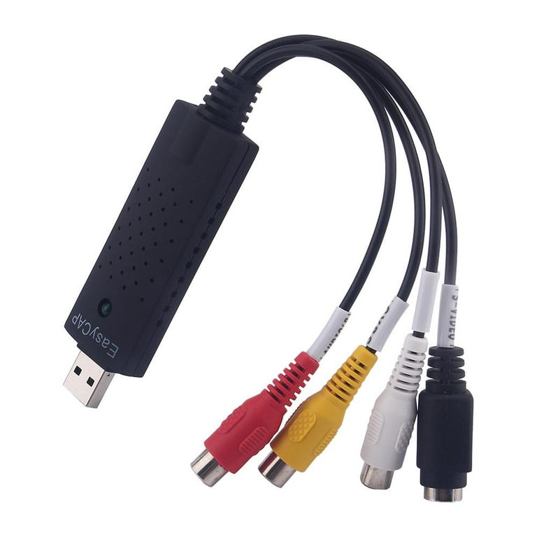 New to 3 RCA Audio S-Video TV VHS RW Capture Converter Adapter Cable Walmart.com