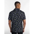 thumbnail image 3 of Birdie Bound Halloween Spooky Skeleton Print Golf Polo Shirt, Men's Sizes S-4XLT, 3 of 5