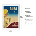 thumbnail image 2 of Cuba - Cubana de Aviación S.A. - Cubana Airlines - Vintage Airline Travel Poster c.1949 - Fine Art Rolled Canvas Print 27in x 40in, 2 of 4