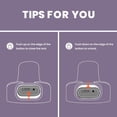 thumbnail image 4 of BOTTLE BOTTLE Insulated Water Bottle 24 oz with Handle and Flip Tops Lids Stainless Steel Water Bottle Push Button Lid Leak proof Portable for Running Travel Sports Hiking purple, 4 of 7