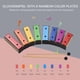 thumbnail image 2 of Xilófono de 8 notas Glockenspiel colorido Placas de metal extraíbles de colores del arco iris Resonador, 2 of 8