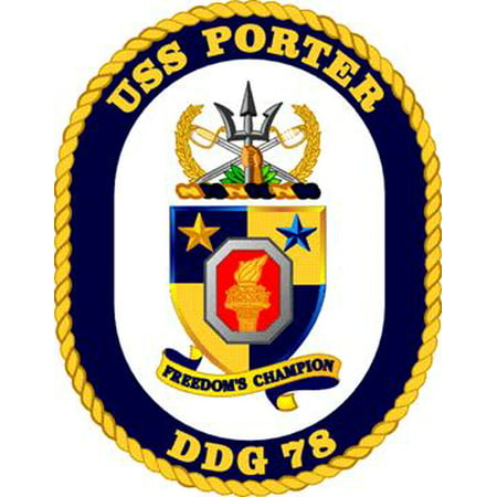 LAMINATED POSTER Coat of arms image for w:USS Porter (DDG-78) from original file on USS PORTER (DDG-78) page listed o Poster Print 24 x (Best Quality Prints From Digital Files)