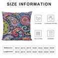 thumbnail image 5 of BANET  Throw Pillow Covers Chic Paisley Colorful Floral Pattern Short Plush Pillowcase Home Decor Cushion Case for Couch Sofa Bed, Super Soft &amp; Comfortable 24x24in, 5 of 5