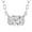 10K White Gold, variant on Fine Jewelry 925 Sterling Silver Oval Shape Lab Grown Diamond Solitaire Pendant with Silver Cable Chain Necklace for Women (1/4 cttw, D-F Color, VS Clarity) 18"