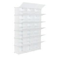 thumbnail image 6 of Zimtown 36-Cube Stackable Shoe Organizer, DIY Plastic Shoe Storage Rack 72 Pair Modular Shoe Cabinet, White, 6 of 8