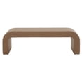 thumbnail image 2 of SAFAVIEH Couture Caralynn Solid Vegan Leather Modern Bench, Camel, 2 of 6