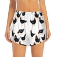 thumbnail image 4 of Lsque Funny Chicken Printed Women's Running Shorts with Liner Pockets,Elastic Quick Dry Workout Athletic Gym Yoga Shorts,Womens High Waist Shorts-Medium, 4 of 9