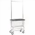 thumbnail image 2 of R&B Wire 200F56 Large Capacity Wire Frame Metal Laundry Cart with Double Pole Rack, 2 of 3