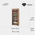 thumbnail image 4 of Closet Zapatera Minimalista Armario Organizador Multifuncional Armable / Almacenamiento para Zapatos 27 pares (Café, 9 niveles) STAY ELIT Minimalista Armable, 4 of 5