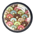 thumbnail image 1 of 4 Pcs Donuts Pattern Knobs for Kitchen Cabinet Cupboard Dresser Bookcase Drawer Pulls Handles Round Home Decor, 1 of 8