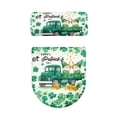 thumbnail image 5 of HELLHERO Clover Truck Pattern Fits All Toilet Shapes Elastic Fabric Round Toilet Lid Dust Cover Adjustable Bathroom Toilet Cover Set & Stretchy Fabric, 5 of 8