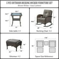 thumbnail image 5 of POCASSY Wicker Outdoor Rocking Chair, 5 of 11