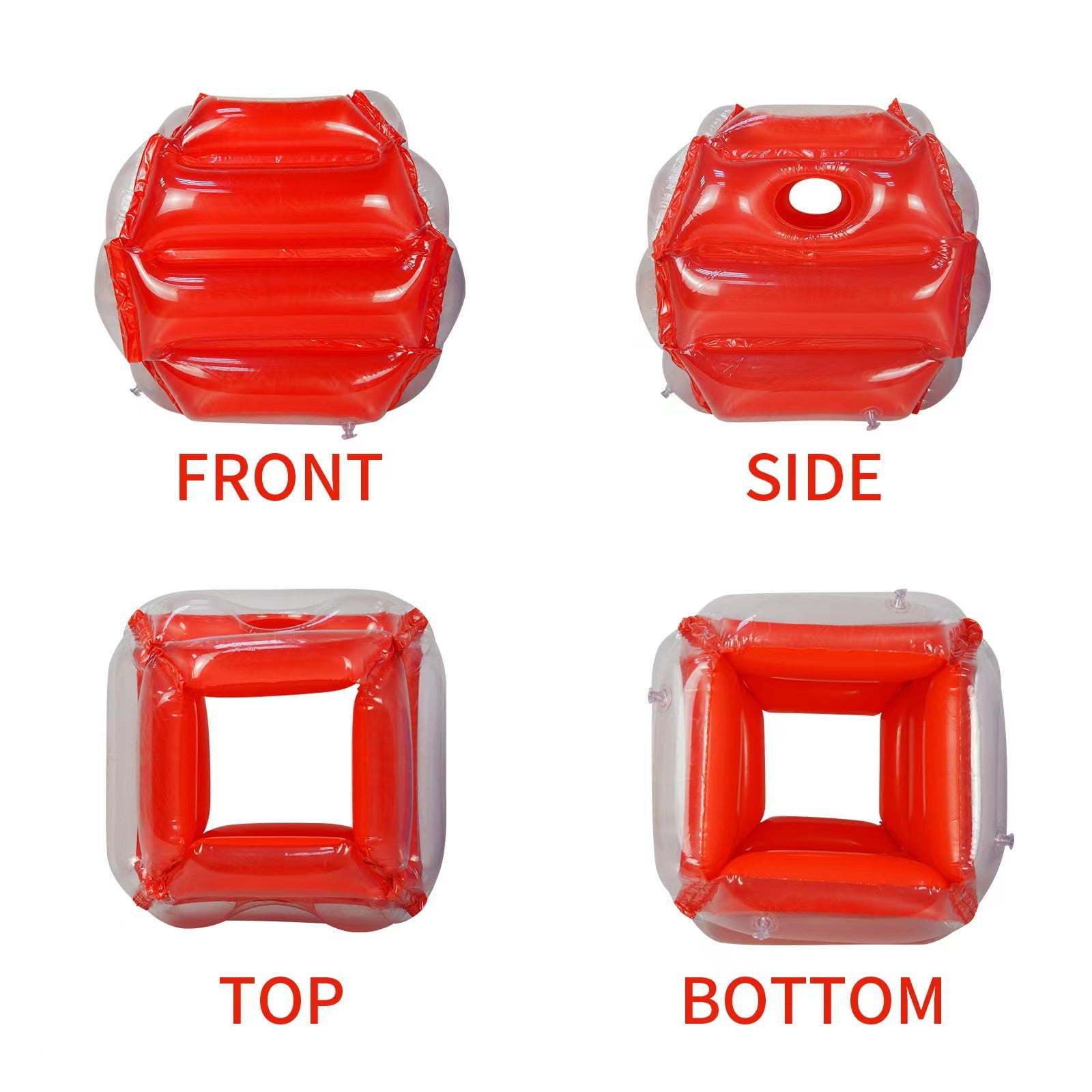 19.7in Inflatable Bumper Ball, 2 Piece Set Sumo Buffer Bubble Balls for Outdoor Game, Body Zorb Soccer Toy for Teens and Adults, Physical Activity Fun