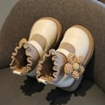thumbnail image 5 of Gyujnb Girls' Flat Boots with Soft Soles and Warm for Little Girls Lightweight Everyday Dress Shoes Cute Floral Details,Boys Shoes,Girls Shoes,Size:12-18 Months, 5 of 8